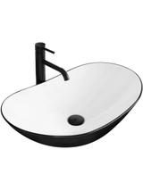 Umywalka nablatowa Rea Royal Black/White