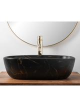 Umywalka nablatowa Rea Belinda Black Marble Mat