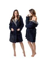 Szlafrok damski Jordan Navy Grey M