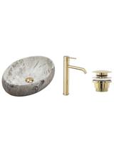 Zestaw Linda Stone + bateria wysoka Lungo gold + korek uniwersalny złoty