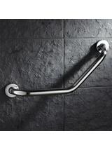Barra de apoyo angular para baño Chrome