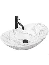 Umywalka nablatowa Rea Royal Statuario Marble Matt