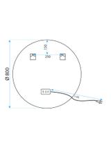 LUSTRO ŚCIENNE LED 80cm MMJ Złote
