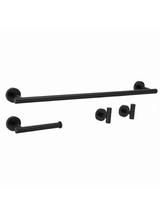 Juego de accesorios de baño Ari Black 4 piezas