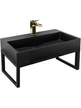 UMYWALKA KONGLOMERATOWA NABLATOWA GOYA BLACK MAT 60CM + STELAŻ
