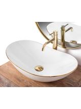 Umywalka nablatowa Rea Royal Gold Edge