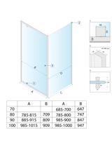 Shower enclosure Rea Primo Swing 80x90 Chrome