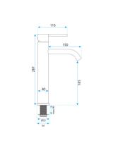 Bathroom faucet Rea Foster Brush Nickel High