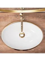 Πάγκος νιπτήρας Rea Linda Gold White 48,5 x 34x 14,5 cm