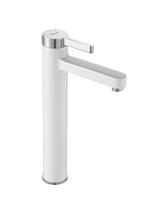 Bateria Umywalkowa REA POLO Biała Chrom Wysoka