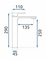 Βρύση υψηλής λεκάνης REA URBAN Chrome