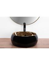 Umywalka nablatowa Rea Luna Gold/Black