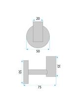 Wieszak łazienkowy 5705 Galo Nikiel Szczotkowany