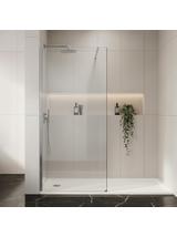 Shower screen Rea Flexi Transparent / Chrome 80