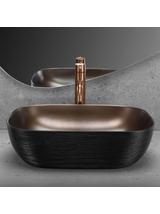 Umywalka nablatowa Rea Belinda COPPER BRUSH / Black