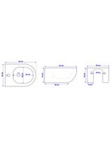 ZESTAW WC CARTER RIMLESS SLIM + BIDET CARTER MINI