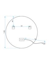 LED Tükör 90cm MMJ Black