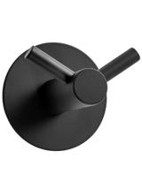 Cabide de banheiro com dois braços, preto 322216A