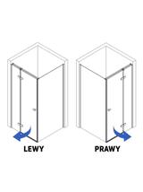 Shower enclosure Rea Atlas 100x80 Chrome