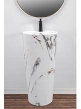 Umywalka Ceramiczna Wolnostojąca Blanka Marble Marmur