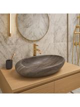 Πάγκος νιπτήρας Rea Roxy A Stone D.Grey 49 x 31 x 13.5 cm