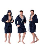 Szlafrok męski Jordan Navy  Grey M