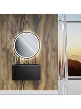 LUSTRO OKRĄGŁE LED WISZĄCE NA PASKU 80cm 105