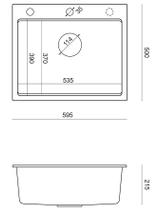 Zlewozmywak granitowy KURT 110 WORKSTATION Biały