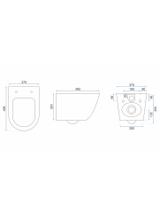 Misa WC podwieszana Carlos Slim Rimless Granit Shiny