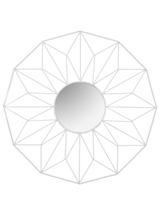 Lustro geometryczne 12-kątne białe 58 cm MC60375