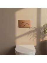 Cadru WC încastrat Rea cu buton I Brush Copper