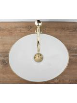 Umywalka nablatowa Rea Sofia White Gold Brush