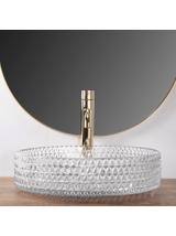 Umywalka nablatowa Rea Cristal Transparent 39