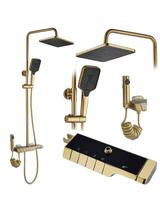 Σετ ντουζιέρας με θερμοστάτη REA ROB Brushed Gold