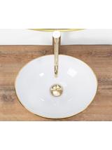 Umywalka nablatowa Rea Sofia Gold / White