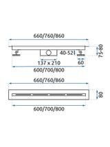 Odpływ Liniowy REA FILO Stal szczotkowana 70