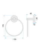 Badkamerhanger Ring 6610 Modern Brush Gold