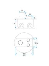 Zestaw natryskowy podtynkowy z termostatem Rea Lungo Diamond Miedziany + BOX