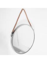 LUSTRO NA LINIE OKRĄGŁE SREBRNE  40CM KLMH-0410S-1