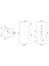 Lavoar freestanding de sine stătător Ceramic Rea Blanka Savana Matt