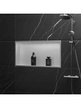 bathroom shelf 30x60 steel brush