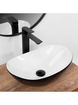 Umywalka Nablatowa REA Royal Mini Black White