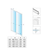 Shower door Rea Primo Slide 100 Chrome
