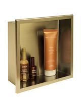 bathroom shelf 30x30 gold brush