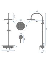 Kit de douche Rea Vigo Black