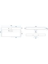 Умывальник конгломератный на столешницу GOYA 100CM