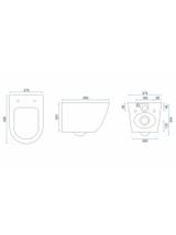Misa WC podwieszana Carlos Rimless Flat Aiax Shiny