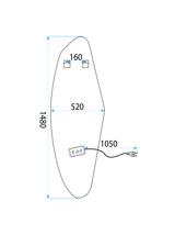 LUSTRO ŚCIENNE LED 150x52cm YH-3358