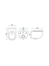 ZESTAW WC CARTER RIMLESS SLIM + BIDET CARTER MINI