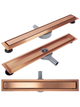 REA Neox pro Linear Drain Brushed l. Copper 90